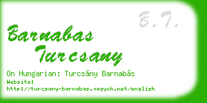 barnabas turcsany business card